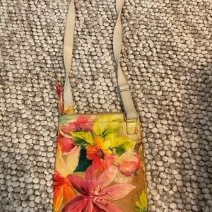 Mauricio taiuri leather crossbody colorful flowers